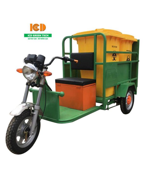 Xe chở rác 3 bánh chạy điện 480L